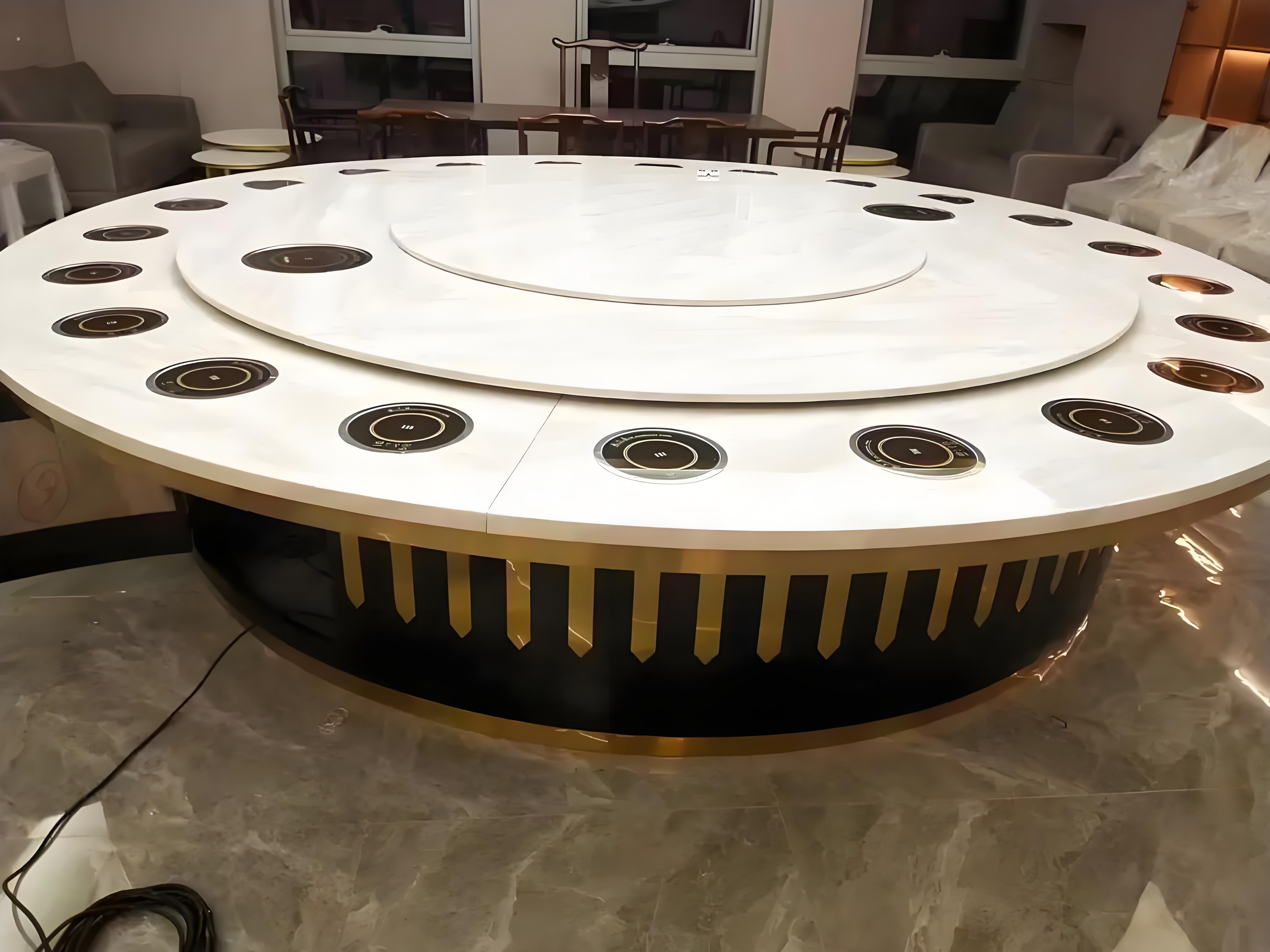 陇南市旋转火锅桌中餐桌 - 价格